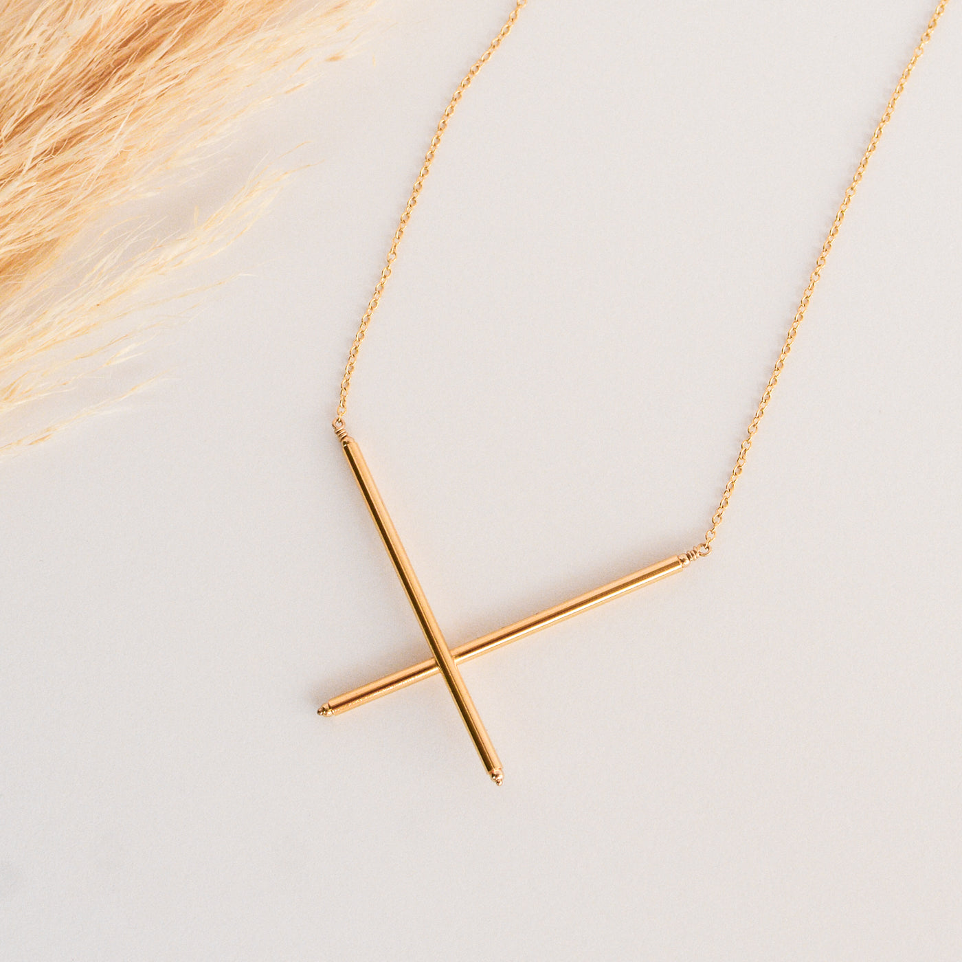 Golden X Necklace