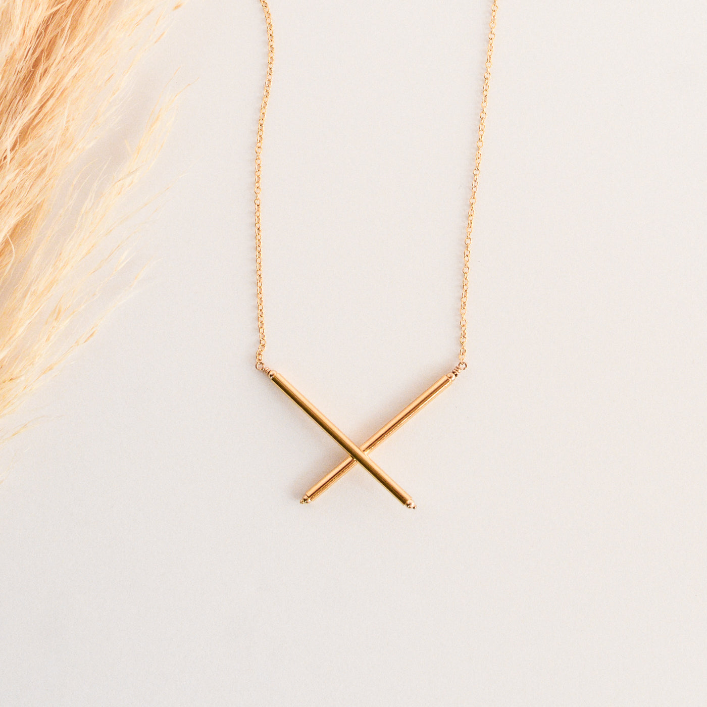 Golden X Necklace