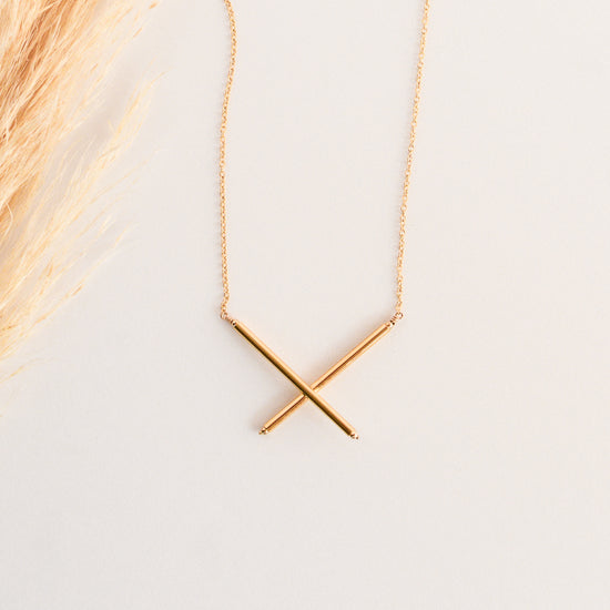 Golden X Necklace