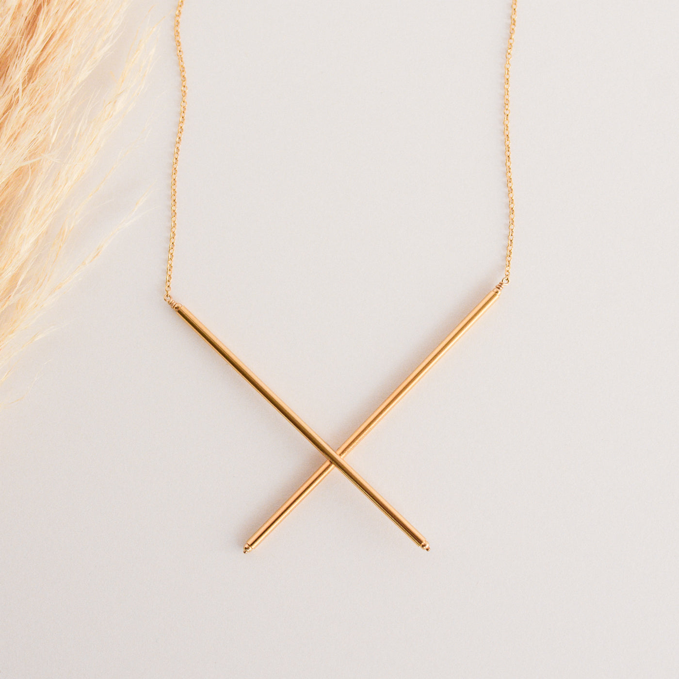 Golden X Necklace