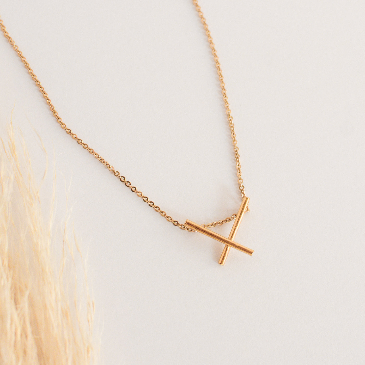 Mini Golden X Necklace