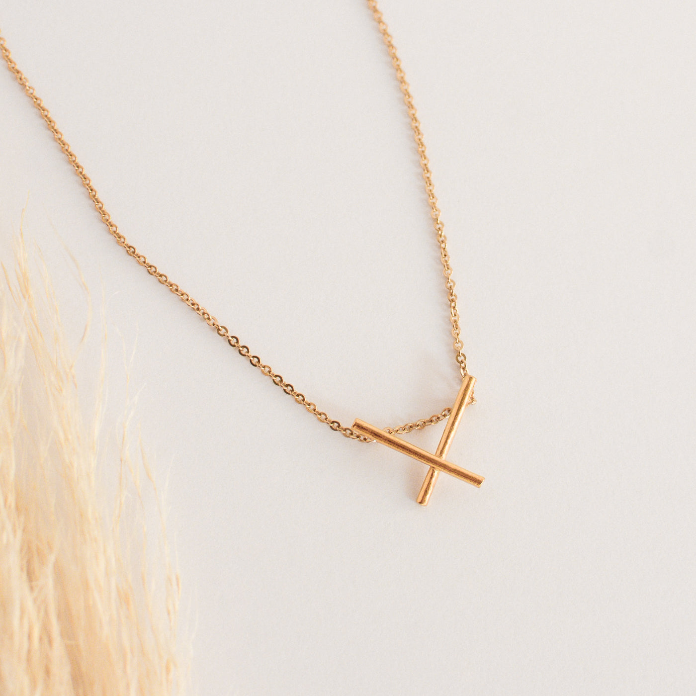 Load image into Gallery viewer, Mini Golden X Necklace
