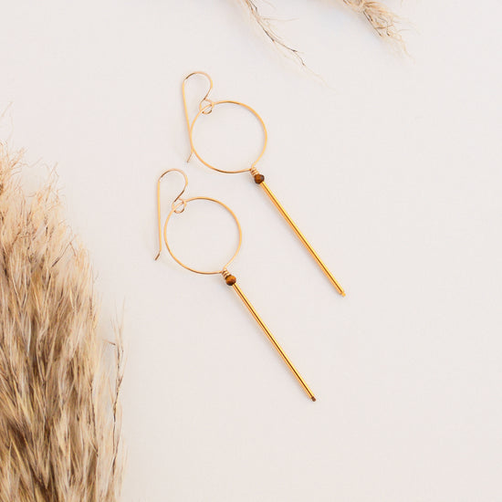 Gold Looking Glass Earrings