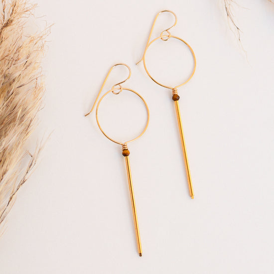 Gold Looking Glass Earrings