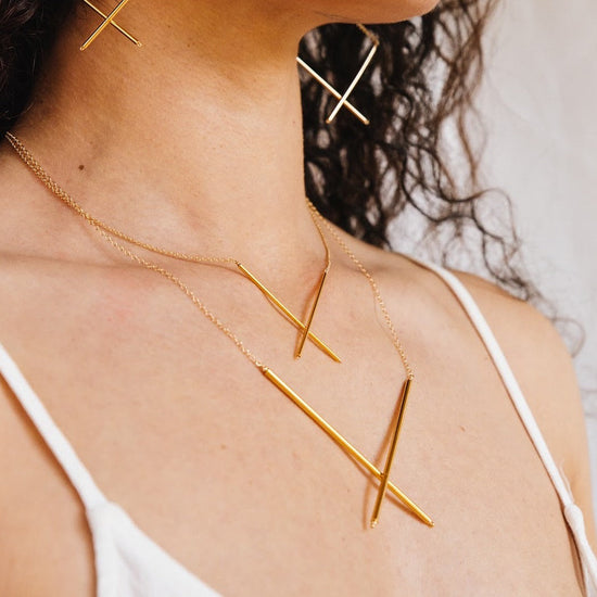 Golden X Necklace